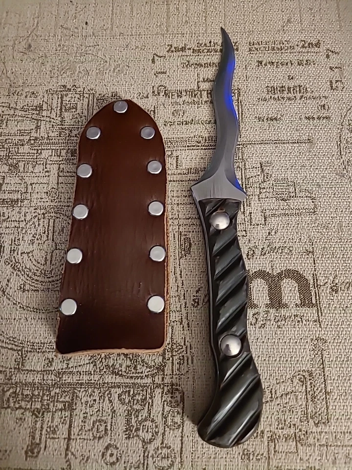 RcaneArtisan Handmade Sidat Stiletto Fixed Blade Knife - Image 3 of 4