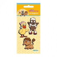 Unser SandmäNnchen Magnet-Set Pittiplatsch, Moppi, Schnatterinchen