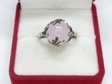 Women's ring made of 925 sterling silver, quartz, 3,22 g, size 7,5,