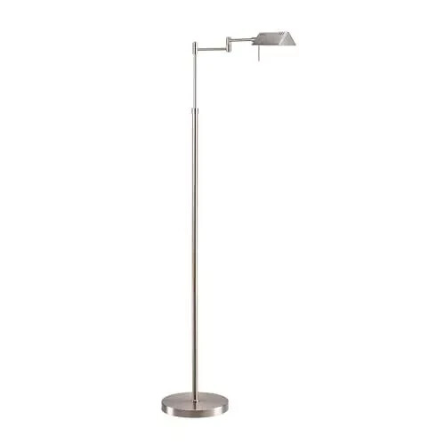 O’Bright Dimmable LED Pharmacy Floor Lamp, 12W LED, Full Range Brushed Nickel