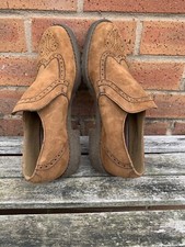 Vintage Hush Puppie braune Wildlederschuhe Gr&ouml;&szlig;e UK 8 kleine Passform Herren "