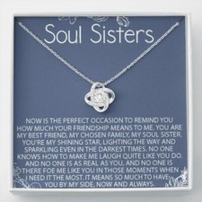 Sister Necklace, Soul sisters necklace gift: bff necklace, best friend gift long