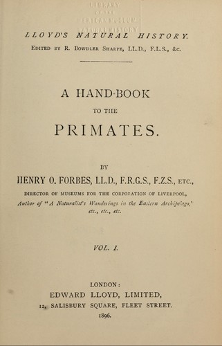 A hand-book to the primates 1896-97 by Henry Ogg Forbes 2 Pdf E-books 1 Data DVD - Imagen 3 de 12