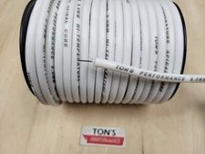 Ton's 8mm WHITE silicone SUPPRESSION CORE SPIRAL WOUND  SPARK PLUG WIRE foot
