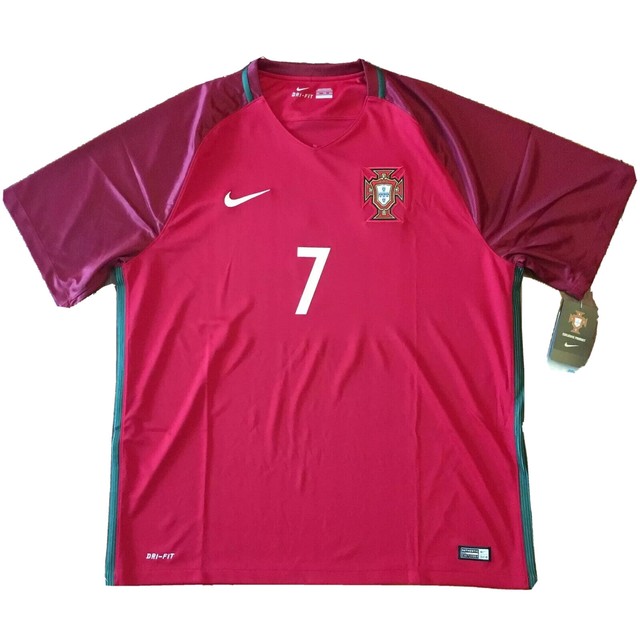 2016/17 Portugal Home Jersey #7 Ronaldo 2XL Nike Soccer ...