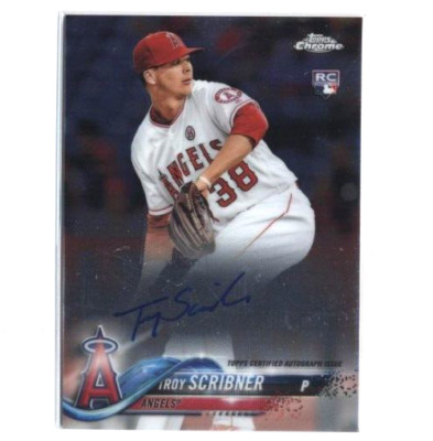 Troy Scribner 2018 Topps Chrome Rookie Certified Autograph Auto Card
