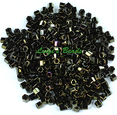 8/0 Hex TOHO Japan Glass Seed Beads #83-Metallic Iris Brown 10 grams