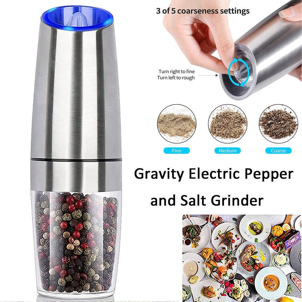 Automatic Salt And Pepper Grinders Electric Salt Pepper Grinder Set