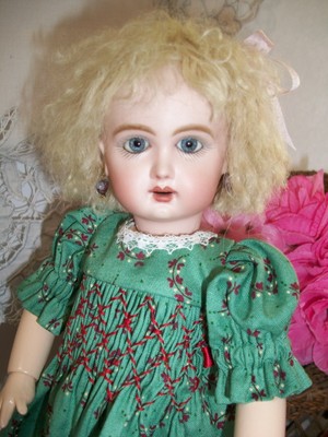 11'' Bleuette   Hand Smocked  ''Cherry Garden  '' Dress