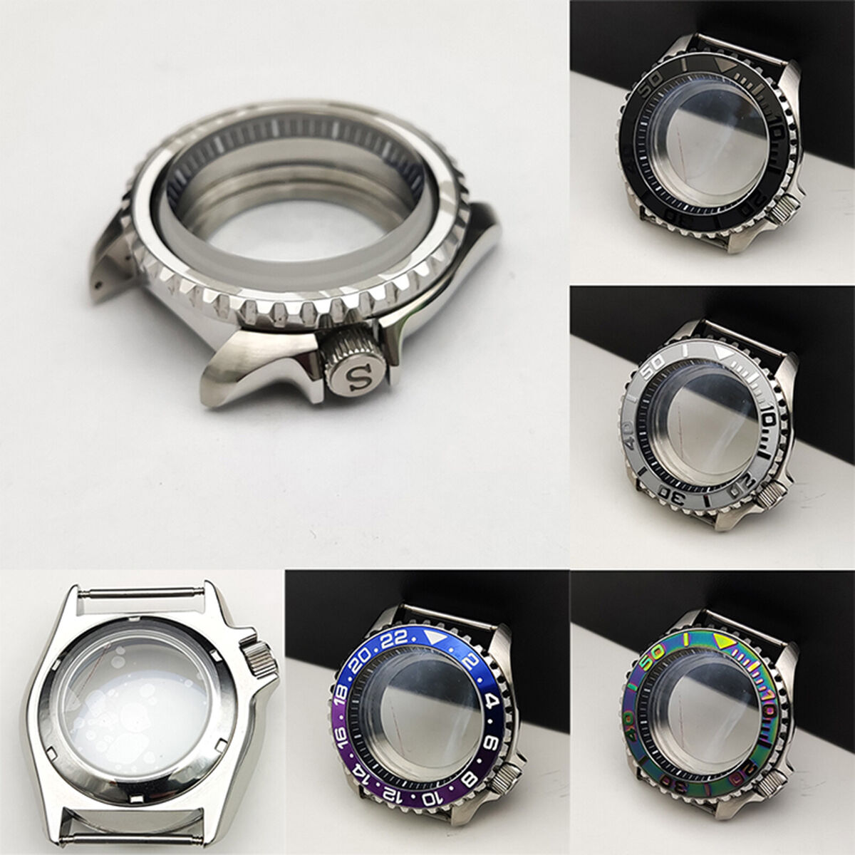 Stainless Steel Watch Case Bezel Modification Parts for NH35 Stainless Steel Watch Case Bezel Modification Parts for NH35