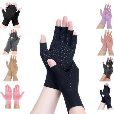 1/2 Pairs Copper Arthritis Compression Gloves Hand Support Joint Pain Relief