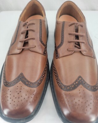 NEW Dr. Comfort 8320 Wing Brown Lace-Up Wingtip brogue Oxford Shoes Men's 9.5 M