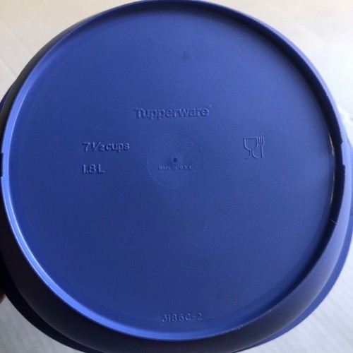 VINTAGE Tupperware Legacy Tag der offenen Tür Suppenheber 7 1/2 Tassen meerblau 3186 3187 - Bild 3 von 3