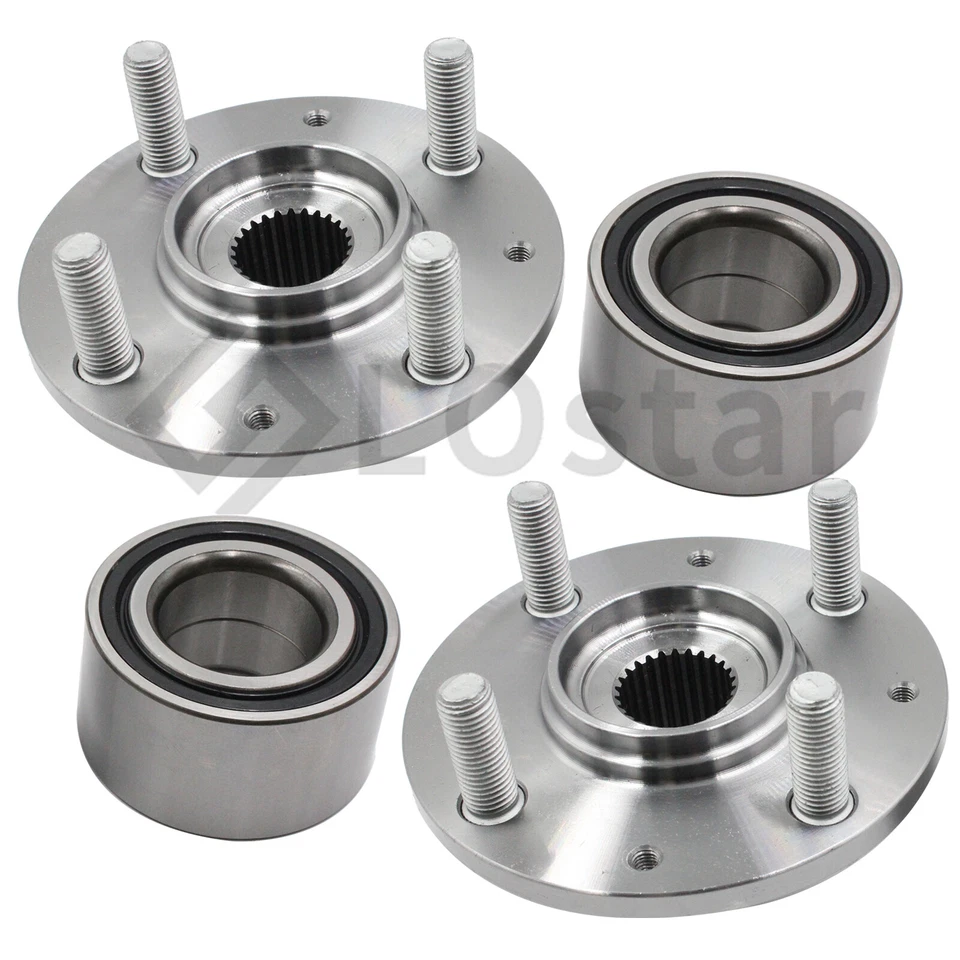 Pair(2)Front Wheel Hub & Bearing Assembly For 1988-1991 Honda Civic CRX 1.5 1.6L Foto 4 de 4