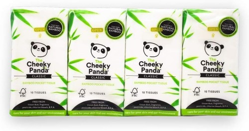 Bamboo Pocket Tissues, 8 Pack of 10 Hypoallergenic Tissues, Ultra Soft, 3-Ply... - Picture 4 of 8