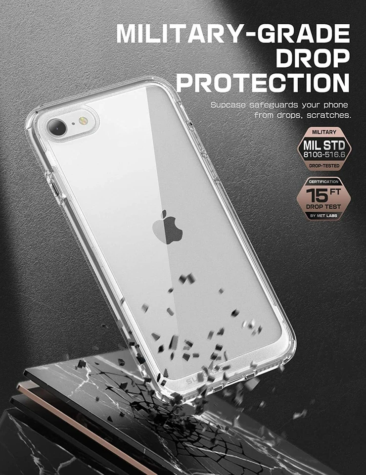 SUPCASE For iPhone SE 2nd Gen 2020 / 7 8, Slim Clear Case Shockproof Thin Cover - Image 4 of 4