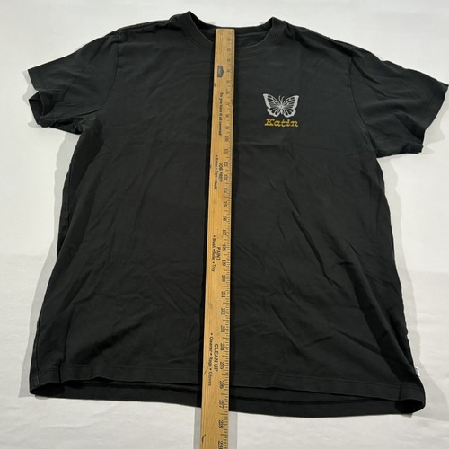 Camiseta Katin Para Hombre Manga Corta Negra Sombría Estampado VACACIONES MENTALES Camiseta Talla L - Imagen 4 de 11