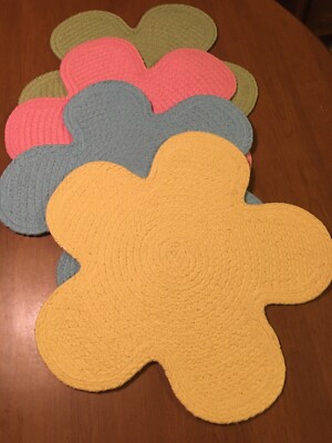 Kitchen Placemats/Shamrock Shape/Cool Summer Colors
