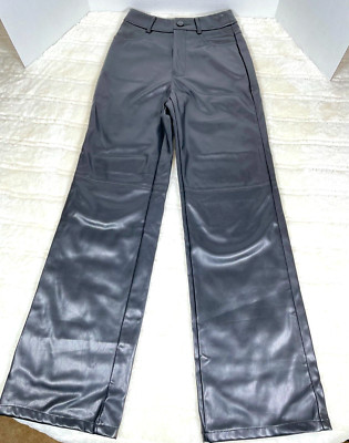 NWT Make Me Chic Womens Faux Leather Pants Sz XXS