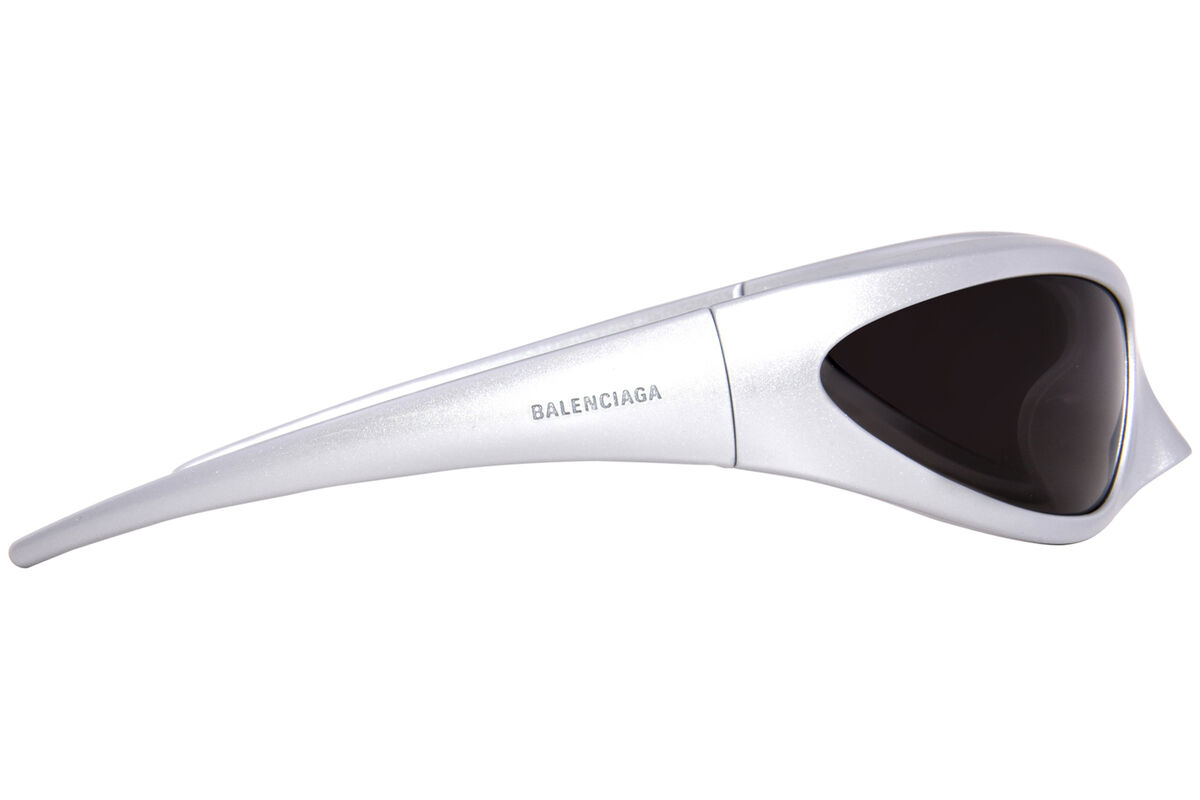 サングラス BALENCIAGA Woman Sunglasses Silver BB0251S 005 Balenciaga BB0251S 005 Sunglasses Women's Silver/Grey Lenses