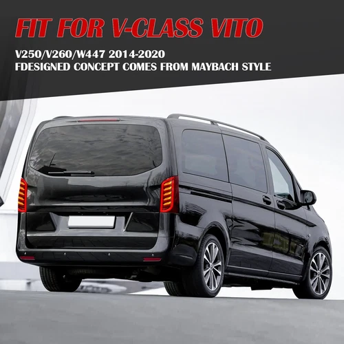 Pair LED Tail Lights Brake Lamps For Mercedes Benz VITO Viano Metris W447 14-22 - Picture 15 of 18