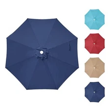 9' Patio Umbrella Replacement Canopy Top Cover with 8 Ribs Outdoor 1/2 Pack