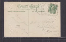 JEWELL, OHIO, 1909 Xmas ppc., 1c. to Ridgeville Corners, Ohio.