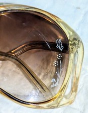 Over Under Vintage Glasses FRAMES ONLY Gold Tone Brown Women's Frames Etched