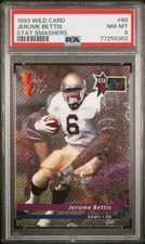 1992 Wild Card Jerome Bettis Stat Smashers PSA 8
