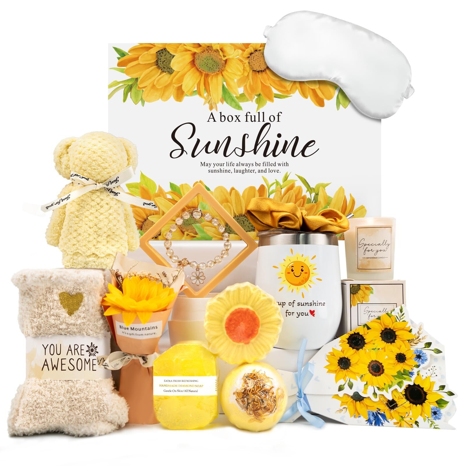 Birthday Gifts for Women, Sunflower Self Care Package Christmas Gifts, Sendin...