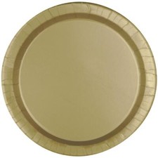 Gold Party Cake Plates Paper Wedding Kids Birthday Buffet Tableware 8 Pack