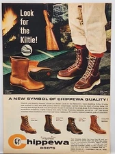 1965 Chippewa Boots Look For Kiltie Hunting Hiking Print Ad Chippewa Falls WI
