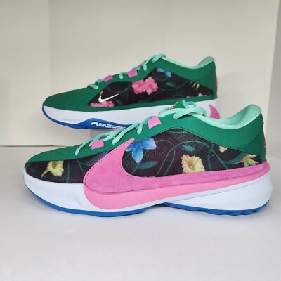 NIKE Mens Size 11 GIANNIS ZOOM FREAK 5 DX4985-401 Floral New /w