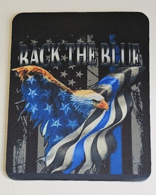 AMERICAN EAGLE BACK THE BLUE CUSTOM MOUSE PAD DESK MAT VIRTUAL HOME SCHOOL