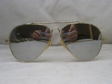 vintage aviator sunglasses mirror reflective Taiwan glasses gold-tone frames