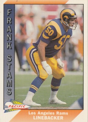 FREE SHIPPING-MINT-1991 Pacific Frank Stams #260-PLUS RAMS BONUS CARDS