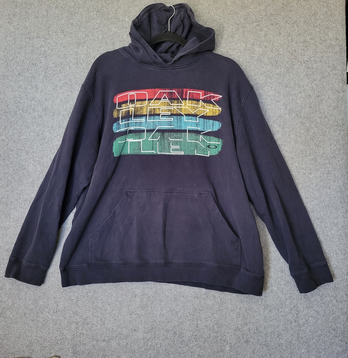 VTG Oakley Center Logo Pullover Hoodie Men Extra Large Faded VTG Oakley Center Logo Pullover Hoodie Men Extra Large Faded