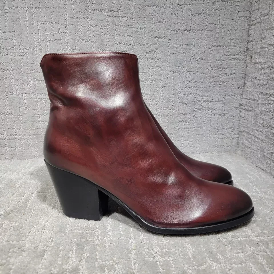 To Boot New York Elena Women's Size 11M US Burgundy Leather Ankle Bootie Boots - Image 3 of 4