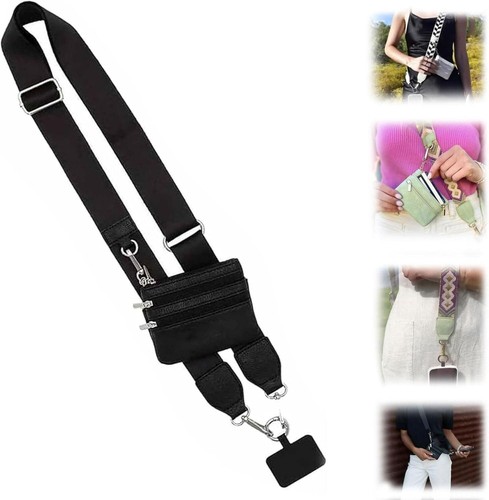 Crossbody Phone Strap With Pouch,Universal Adjustable Clip and Go Strap Fr Phone - 第 9/16 張圖片