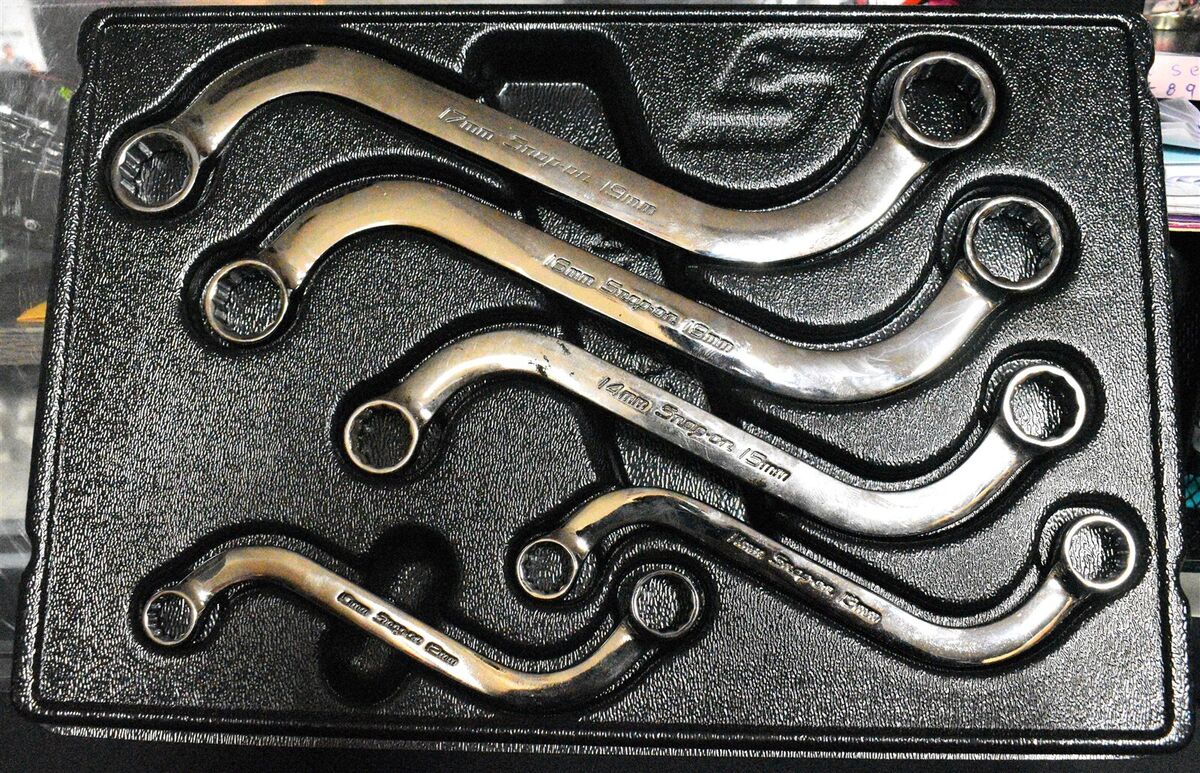 Snap On SBXM605 5pc 12pt Metric Flank Drive S-Shaped Box Snap On SBXM605 5pc 12pt Metric Flank Drive S-Shaped Box
