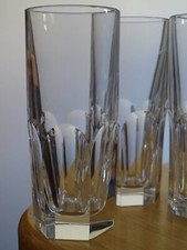 STYLE BACCARAT 4 VERRES  A JUS DE FRUIT ALCOOL VODKA EN CRISTAL TAILLER 12 cm