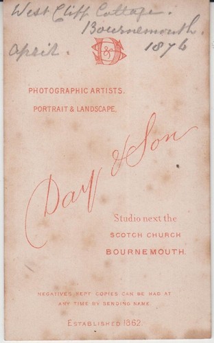 8 PHOTOS CDV (CABINET CARDS) DE BOURNEMOUTH, vers 1870. - Picture 13 of 17