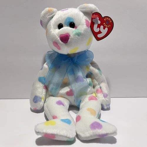 Ty Beanie Baby KISSME the Valentine Bear 8” NWT Vintage Plush Stuffed Animal Toy