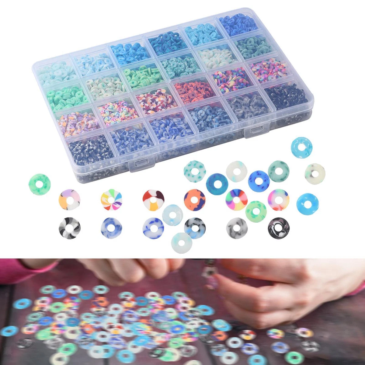 Polymer clay 2024 spacer beads