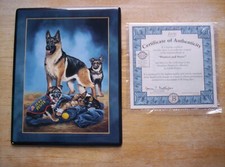 Bradford Exchange German Shepherd Plate PROTECT AND SERVE A0490 by Linda Picken