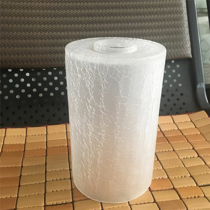 Cracked glass lamp sale shade
