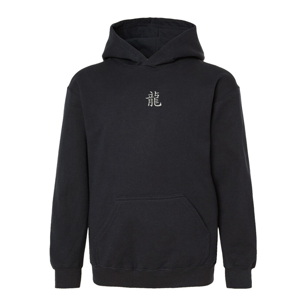 ジュン様AKTR LOGO SWEAT PULLOVER HOODIE L Chinese Zodiac character letter DRAGON embroidered pullover sweat