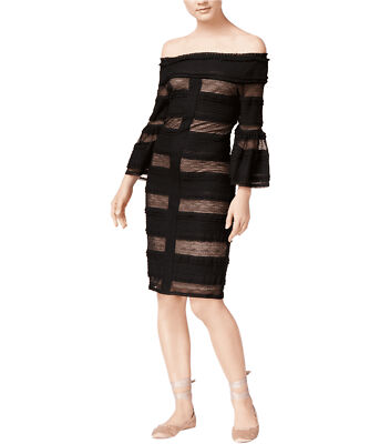 rachel roy lace dress Rachel Roy Size XS Lace Off-The-Shoulder Party Dress Black