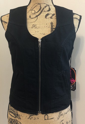 DANIEL SMART Ladies Black Denim Biker 