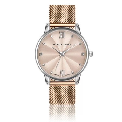 Isabella Ford Skylar Damenuhr elegantes Roségold